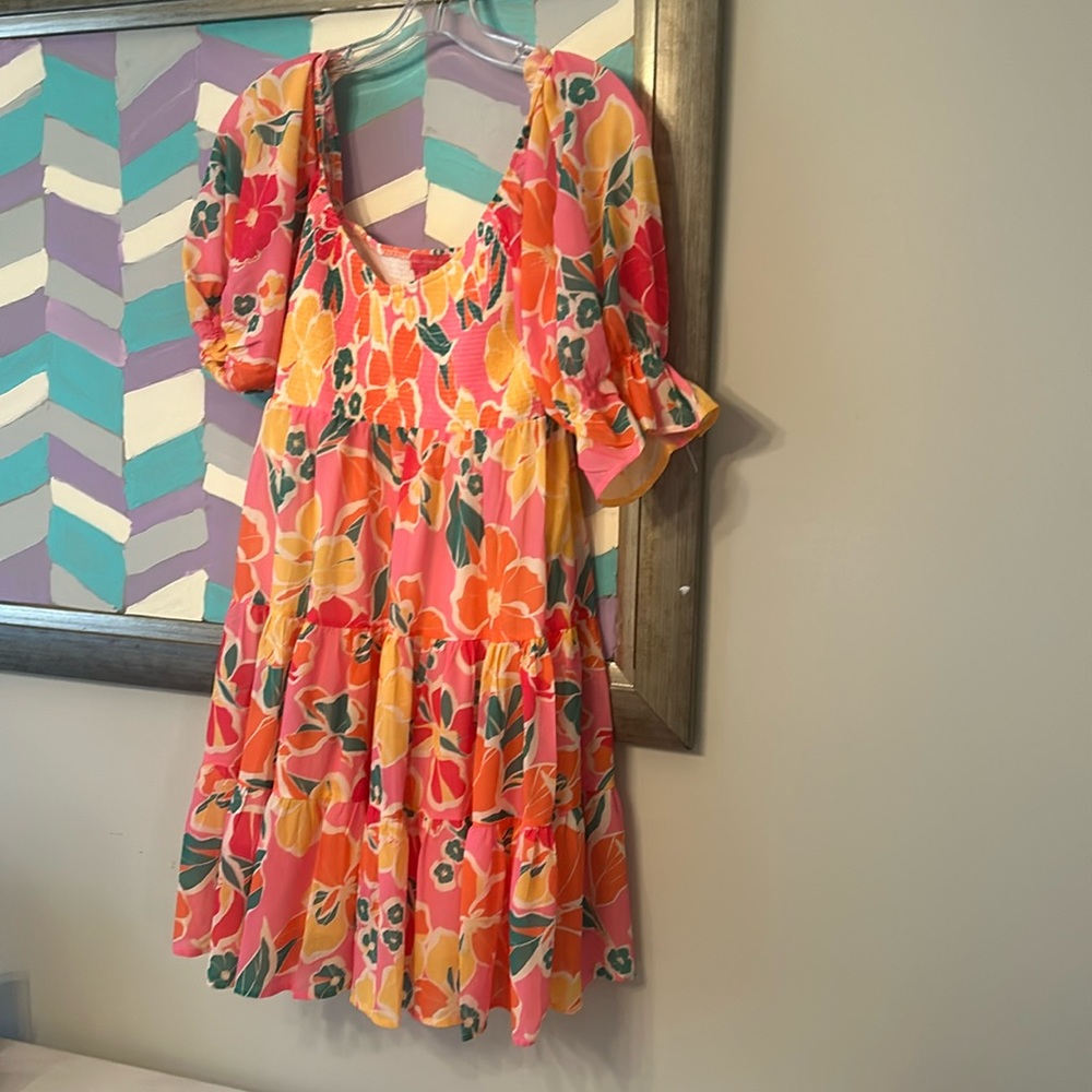Cute floral dress by Flying Tomato like new L